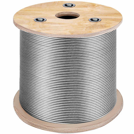Stainless Steel Wire Rope Cable, T316 7x7 1/8 in, 500 ft
