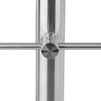 Nerūdijančio plieno laiptų turėklai 1,5 m / 2 stulpai / 3 skersiniai