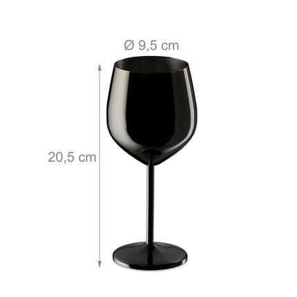 Nerūdijančio plieno vyno taurės, 4 vnt. rinkinys