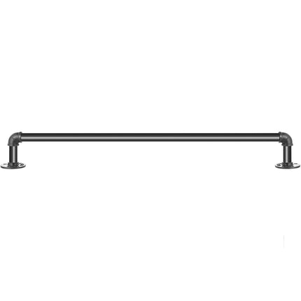 Stair Handrail, 61 cm Carbon Steel Wall-Mount Pipe, Black