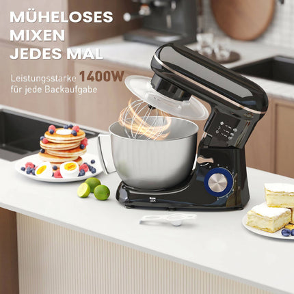 Virtuvinis kombainas su 4,5 l nerūdijančio plieno dubeniu, 1300 W, smėlio spalvos