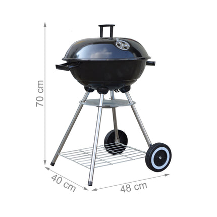 Plieninė kepsninė su dangčiu ir lentyna