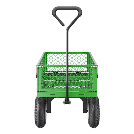 Steel Garden Cart 680 lb, 10 Inch Tires, Removable Sides