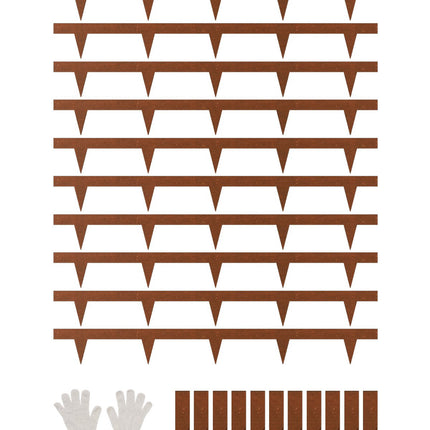 Steel Landscape Edging, 10-Pack 40 x 4.5 in Bendable