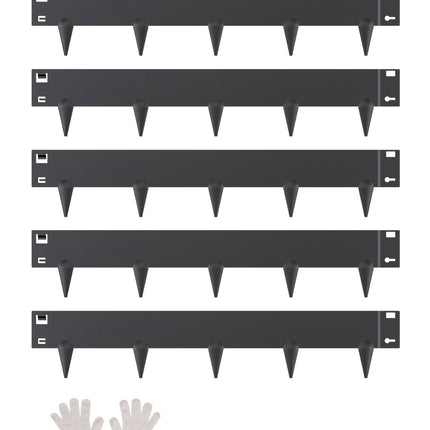 Steel Landscape Edging, 5-Pack 39 x 4 in, Black