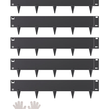 Steel Landscape Edging, 5-Pack 39 x 5 in, Black