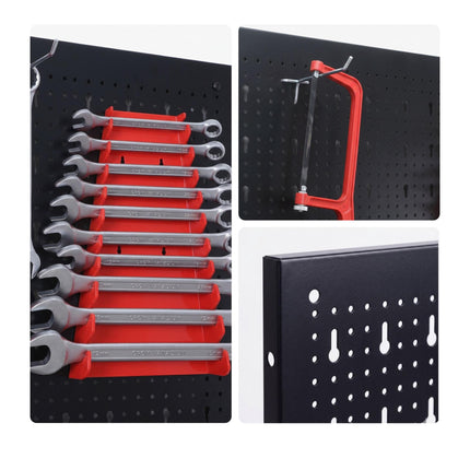 Steel Pegboard Tool Organizer, Wall-Mount Hooks Set