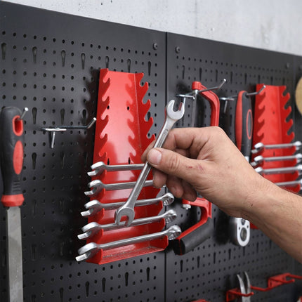 Steel Pegboard Tool Organizer, Wall-Mount Hooks Set