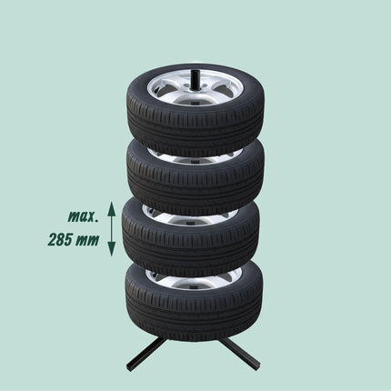 Plieninis padangų stovas 4 padangoms, 285 mm, 120 kg talpa