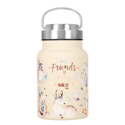 Plieninis vandens butelis, 520 ml, miško žalia