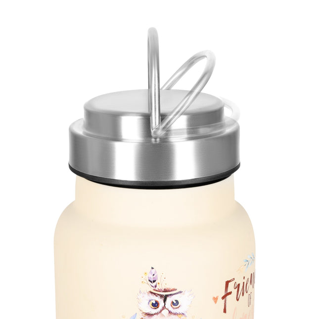 Plieninis vandens butelis, 520 ml, miško žalia