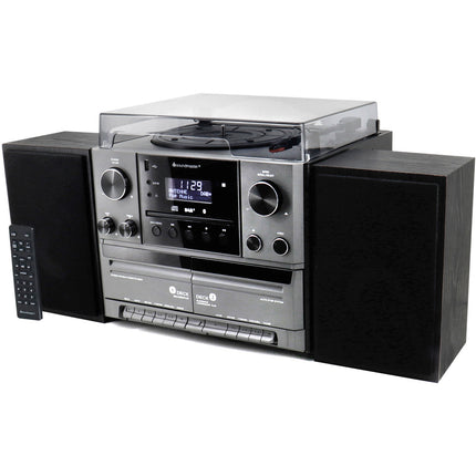 Stereo music center MCD5600 with DAB+/FM radio, CD/MP3, turntable, double cassette, USB, Bluetooth
