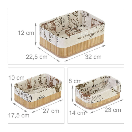 Sandėliavimo krepšeliai - 3 vnt. rinkinys