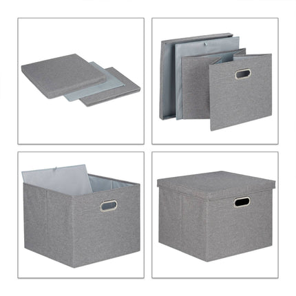 Kvadratinės laikymo dėžės, 2 vnt. rinkinys