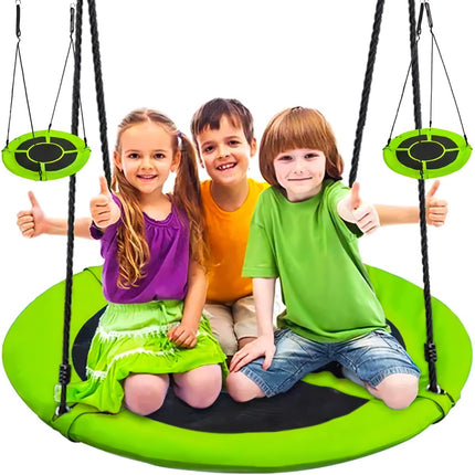 Gandro lizdo sūpynės 100 cm žaliai juodos 23514