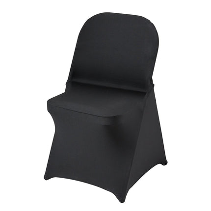 Stretch Spandex Folding Chair Covers, Black, 30-Pack
