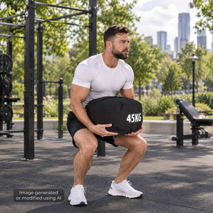 Strongman Sandbag, Empty, Fillable Up to 45 kg, Nylon, Inner Filling Bag