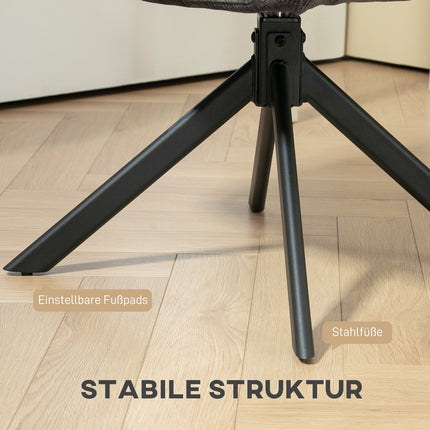 Pasukama akcentinė kėdė, modernus dizainas, juoda, 120 kg keliamoji galia