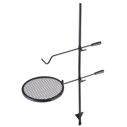 Swivel Campfire Grill, Adjustable Height, 14-Inch Steel Grate