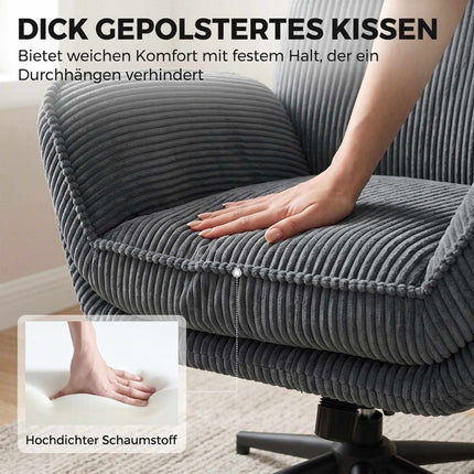 Swivel Recliner Chair with Footstool, 130° Reclining, Steel Frame, Grey