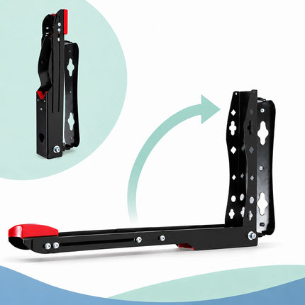 Swivelling Vertical Bicycle Wall Mount, Set of 2 – Wall Protectors, Black, Red