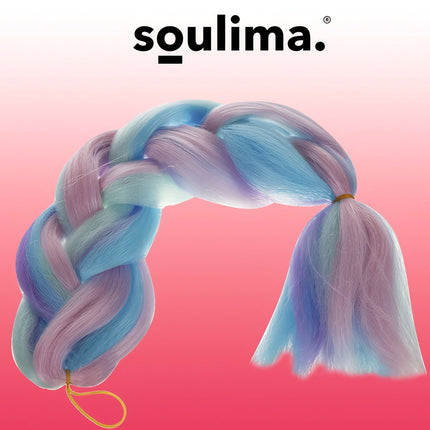 Sintetiniai plaukai ombre mėlyni/violetiniai Soulima 21366