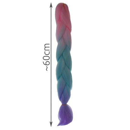 Sintetinių plaukų ombre kasytės rožinės/ni/f W10341