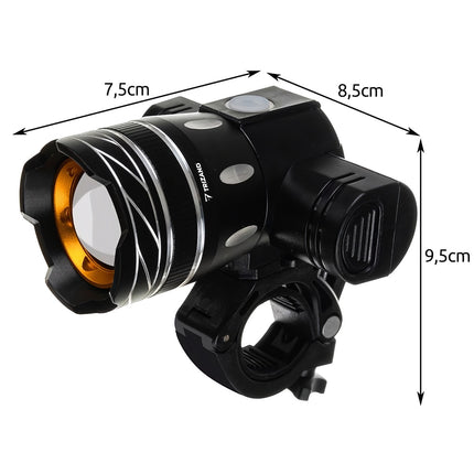 T6 USB dviračio žibintas + galinis žibintas 23681