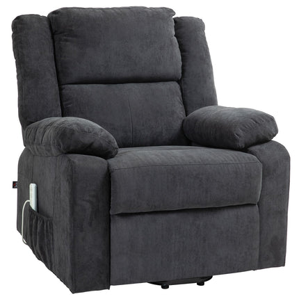 Electric recliner with lift assist - black, side pocket