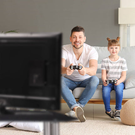 TV staliukas, juodas stiklas