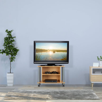 TV staliukas su ratukais ir 2 skyriais