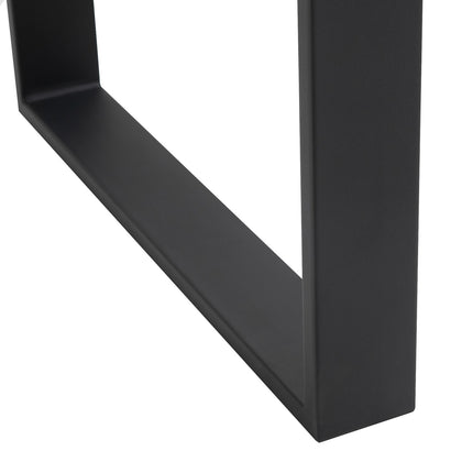 Black table leg set in steel - square profiles, 60x72 cm