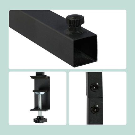 Table Rod Stand with Adjustable Rails for Decorations