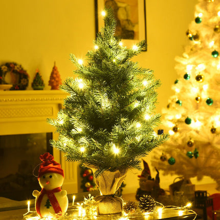 Dirbtinė Kalėdų eglutė ant stalo, 24 colių, 35 LED, laikmatis