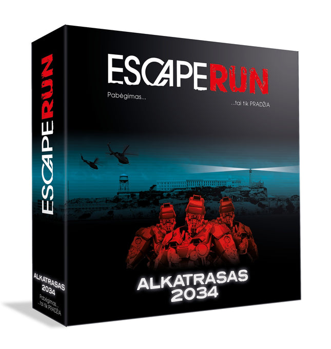 Taktinis žaidimas „Escaperun Alcatraz 2034“ (lietuvių k.)