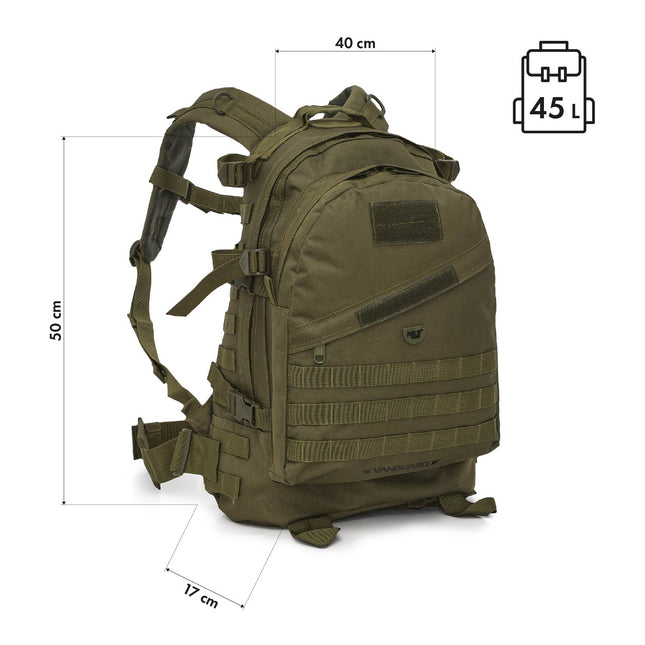 Taktinė kuprinė, „Vanguard Green“, 45 litrų talpa