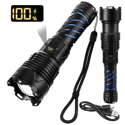 Taktinis LED žibintuvėlis 1500lm, įkraunamas, atsparus vandeniui