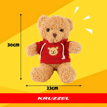Meškiukas 30 cm, minkštas pliušinis žaislas vaikams, šviesiai rudas