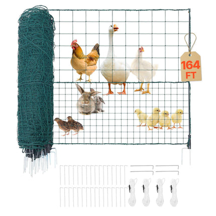 Temporary Fence Kit, 1.05 x 50 m PE Mesh with Posts
