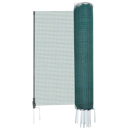 Temporary Fence With Posts, 0.9 x 20m Plastic Mesh