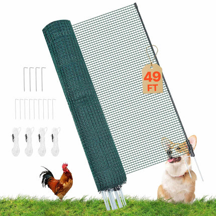 Temporary Mesh Fence With Posts, 1.2 x 15 m