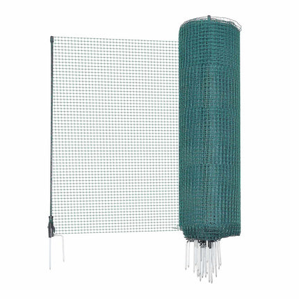 Temporary Plastic Mesh Fence with Posts, 0.9 x 50m
