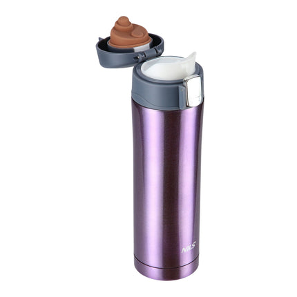 Terminis puodelis, violetinis, 10 uncijų, izoliuotas