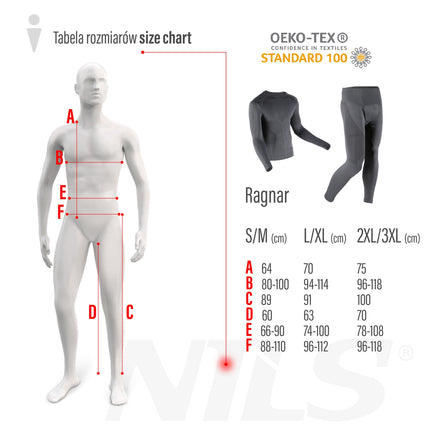 Thermoactive Men's Underwear Set, Grey, L/XL