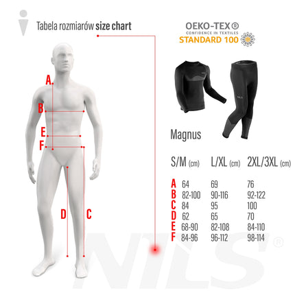 Termoaktyvus apatinių komplektas, juodas, vyriškas, L/XL dydis