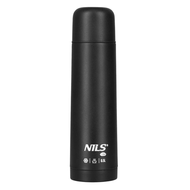 Termosas 500 ml, juodas - izoliuotas kelioninis butelis
