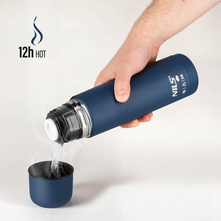 Termosas 500 ml, mėlynas, idealiai tinka kelionėms