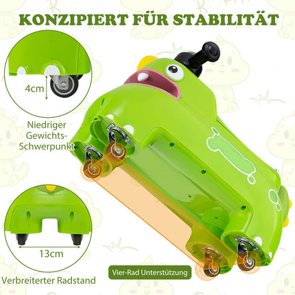 Vaikiškas važiuojamasis automobilis su daiktadėže, šviesomis ir garsais