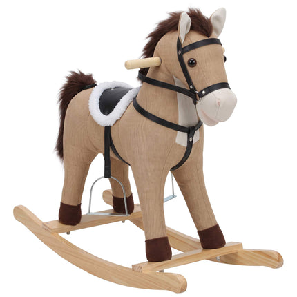 Toddler Rocking Horse with Sounds and Safety Handles, 12–36 Months, Dark Brown