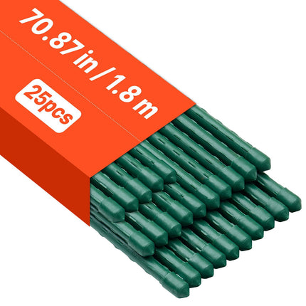 Tomato Stakes, 25-Pack 1800 mm Plastic-Coated Steel